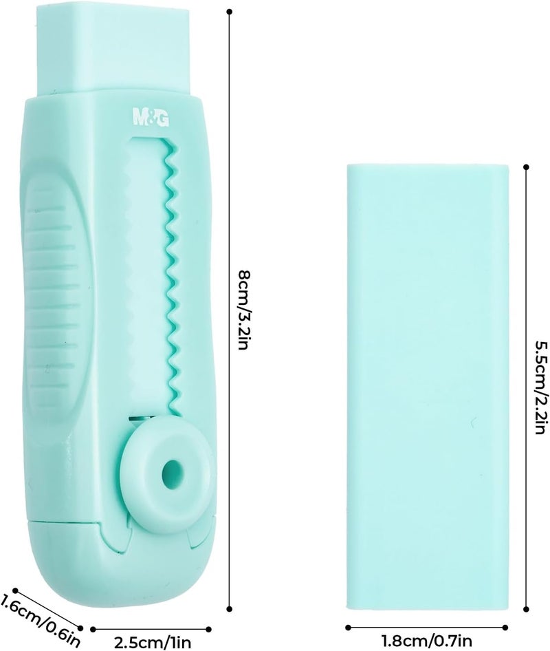 MG 4 Pcs Cute Erasers for Kids Sliding Retractable Pencil Erasers, Push Pull Design Cute Erasers Stationery Supplies for Kids Back to School Supplies for Office - Image 5